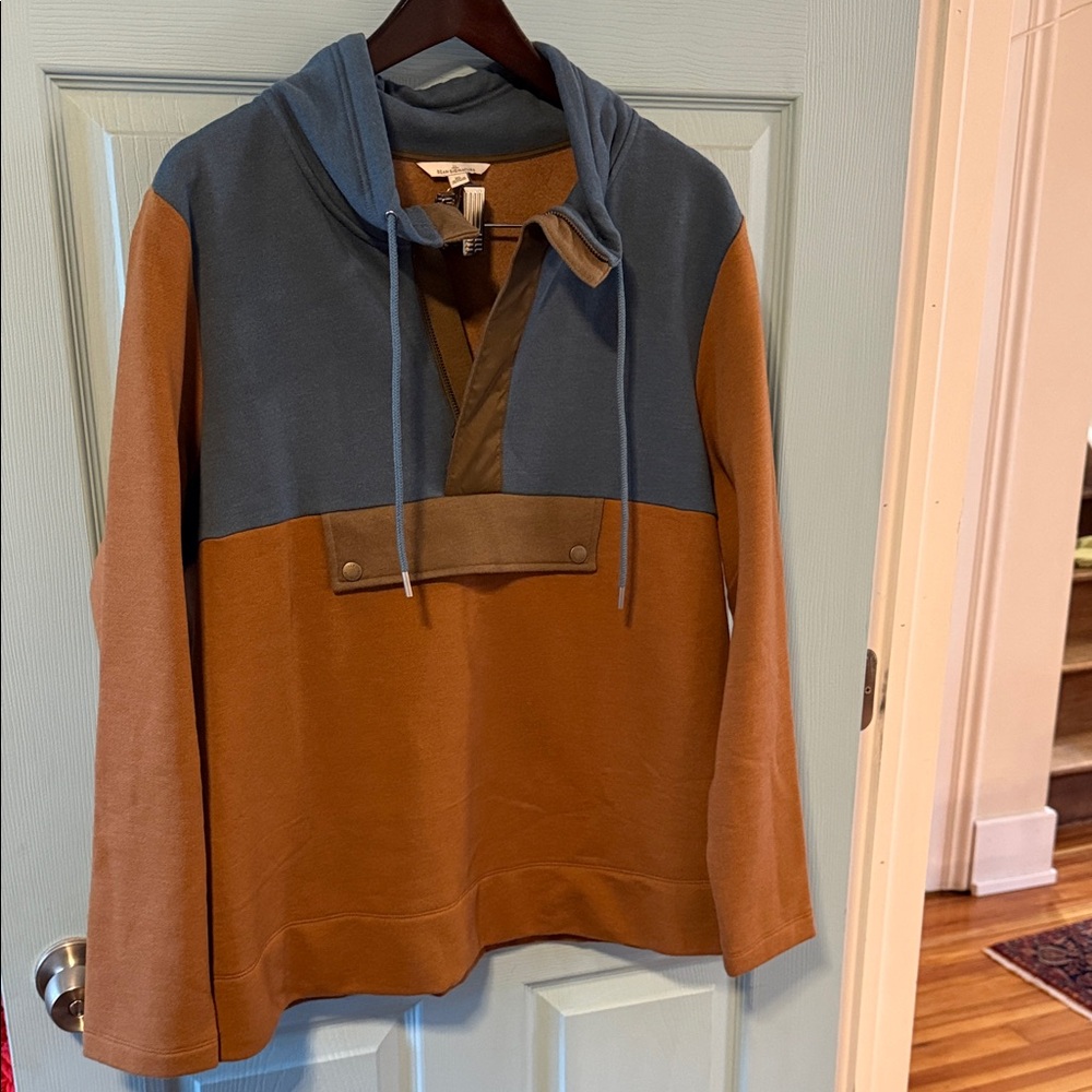 BNWT LL Bean Signature Organic Sweatshirt Anorak